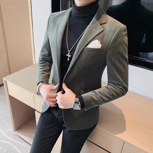 老款继续做23569-P160 西装外套男单排扣西服平绒休闲纯色单西图片