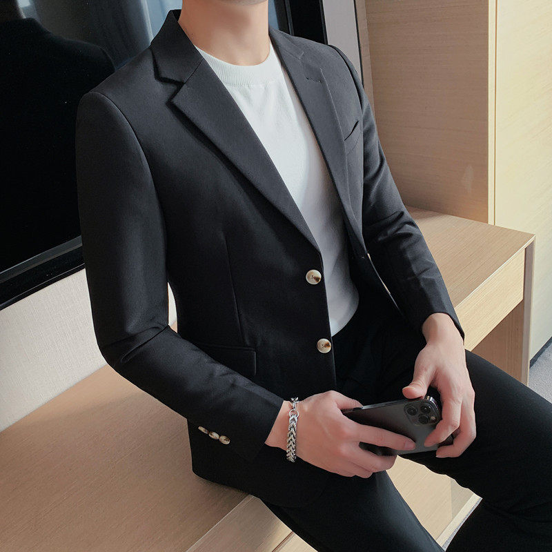 XZ502-P155纯色西装外套男士百搭西服礼服商务休闲小西装,男装西服套装,电商B333