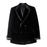X6080-P235西装外套男士冬季厚款西服纯色双排扣西装平绒西装，男装西服套装，电商B333