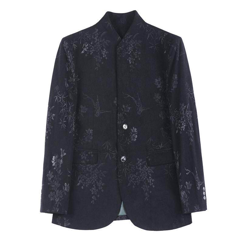XF1071-P128跑量款西装外套男士春季新款花西装立领西服单排扣,男装西服,电商B333