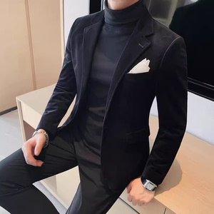 老款继续做23569-P160 西装外套男单排扣西服平绒休闲纯色单西图片