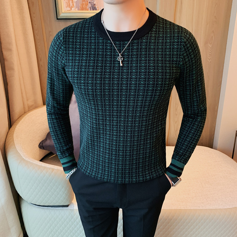 B219-P68毛衣男士秋冬针织衫线衣打底衫圆领长袖打底,男装T恤,电商B333