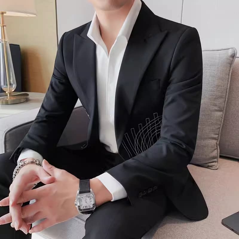 老款继续做6082-P238西装外套男士一粒单排扣西服双开叉戗驳领,男装西服套装,电商B333