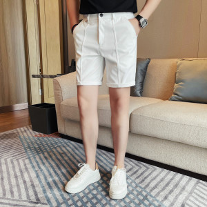 821-P58 男士休闲短裤夏季新款时尚百搭修身小脚西裤五分裤中裤图片