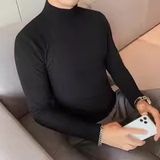 老款继续做3392-P38秋冬男士半高领韩版修身长袖T恤打底衫条纹，男装T恤，电商B333