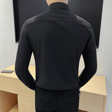 7181-P73长袖衬衫男士秋冬新款纯色百搭休闲衬衣，男装衬衫，电商B333