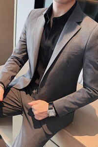 老款继续做X198-P150 西装外套男士秋冬商务正装 纯色百搭西服图片