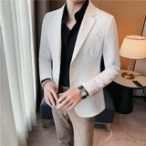 XZ502-P155单排扣西装外套男士商务免烫便服修身休闲纯色西服，男装西服套装，电商B333