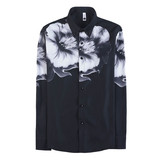 9212-P78定位印衬衣男士秋冬新款长袖印花时尚潮流衬衣，男装衬衫，电商B333