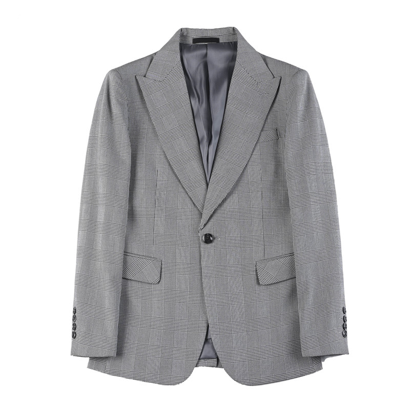 TZ288-P265西装套装男士修身新郎结婚礼服韩版休闲格子西服职业装,男装西服套装,电商B333