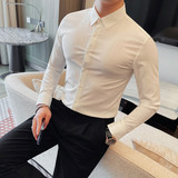 C7111-P78条纹长袖衬衫男士商务休闲百搭衬衣修身，男装衬衫，电商B333