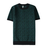 B201-P58男士夏季短袖t恤修身针织圆领拼色体恤，男装T恤，电商B333