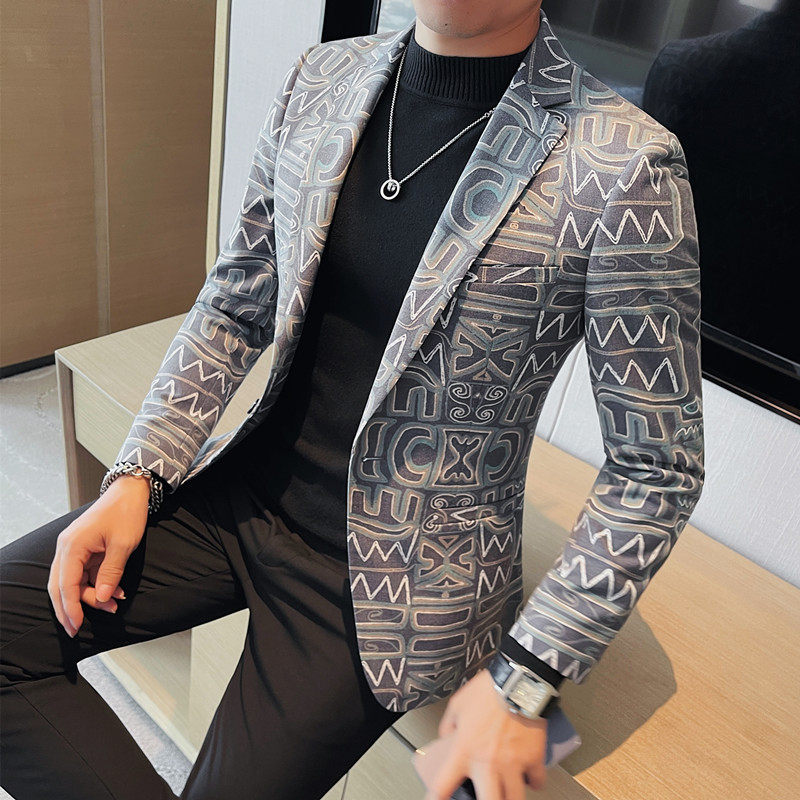 2006-P185西装外套男士秋季西服上衣修身休闲潮流帅气小西装，男装西服套装，电商B333