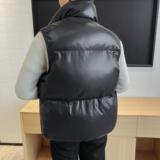 23101-P183棉马甲男士秋冬新款大口袋高品质PU皮马甲，男装背心/马甲，电商B333
