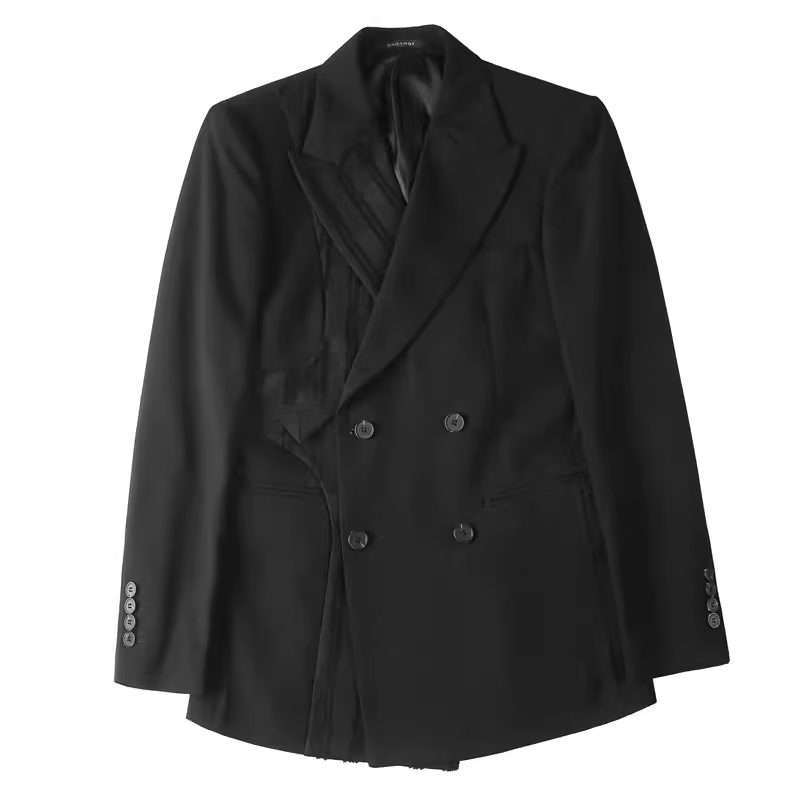 老款继续做6083-P238轻奢双排扣西装外套男士修身休闲西服双开叉,男装西服套装,电商B333
