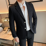 23583-P175小西装外套男士修身潮流休闲帅气暗皱西服，男装西服套装，电商B333