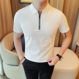 PL3610-P48足球六边形透气网眼刺绣款短袖POLO衫男士翻领夏季T恤，男装Polo衫，电商B333