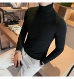 老款继续做030-P48秋冬男生高领长袖细线针织衫英伦翻领打底套头，男装T恤，电商B333