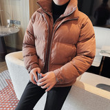 M5537-P208棉衣男士冬季新款假两件纯色棉服面包服，男装棉衣，电商B333