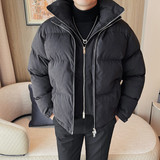 M5537-P208棉衣男士冬季新款假两件纯色棉服面包服，男装棉衣，电商B333