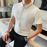 PL3606-P48短袖POLO衫男士体恤六边形蜂窝透气网眼抗皱不变形，男装Polo衫，电商B333