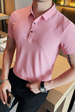 PL118-特P45冰丝无痕短袖polo衫男士夏季修身潮流休闲翻领半袖t，男装T恤，电商B333
