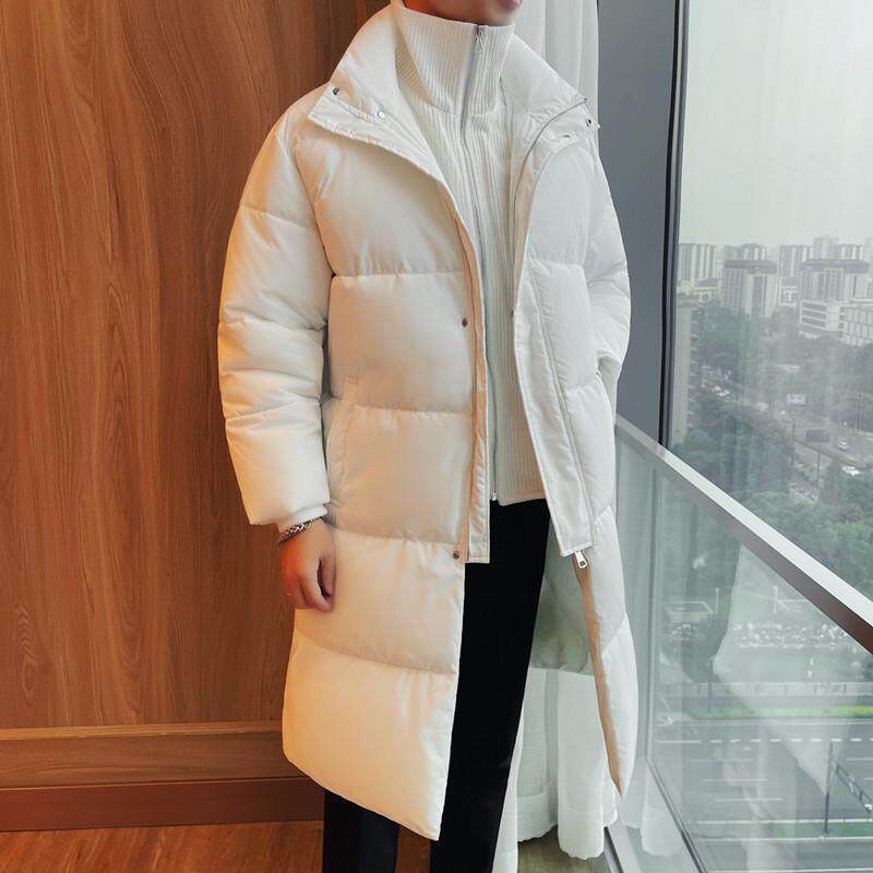 M23062-P223 冬季长款纯色加厚立领保暖棉服 拉链款棉衣图片