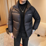 22009-P208羽绒服男士冬季新款立领外套黑色，男装羽绒服，电商B333