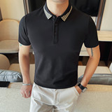 PL3605-P48短袖POLO衫男士体恤六边形蜂窝透气网眼抗皱不变形，男装Polo衫，电商B333