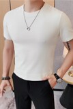 7705-特P35圆领短袖体恤男士夏季新款纯色百搭休闲T恤，男装T恤，电商B333