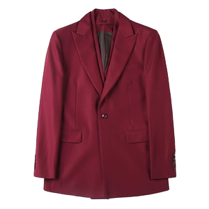 XF1043-P175 双层领西装男士秋冬新款修身纯色商务休闲 婚礼礼服图片