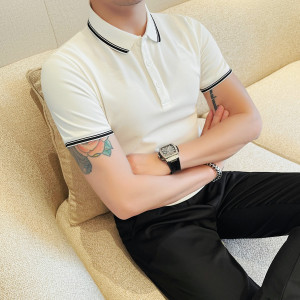 PL3603-P48 短袖POLO衫男士体恤 六边形蜂窝透气网眼 抗皱不变形图片