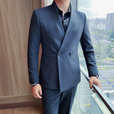 XF1081-P155青果领绅士西服男套装晚宴聚会正装礼服结婚商务西装，男装西服，电商B333