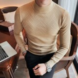 8505-P65长袖毛衣男士秋冬韩版修身半高领休闲针织衫英伦中领线衫，男装针织衫/毛衣，电商B333