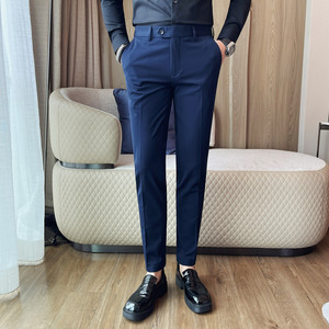 K2701-特P55男士休闲西裤秋冬款商务春季新款男裤高级感修身小脚图片