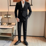 TZ032-P245西装两件套男士西装外套修身商务休闲正装西服礼服套装，男装西服套装，电商B333