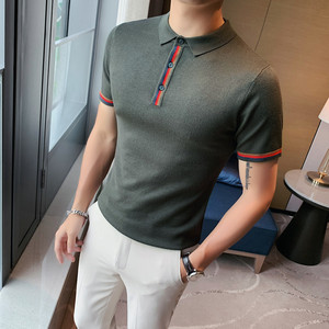 1205-P55夏季型男纯色短袖翻领潮流休闲POLO衫 现货图片