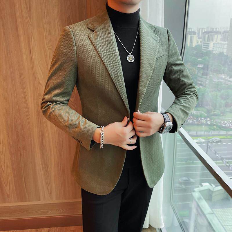 X6160-P208灯芯绒西装外套男士秋冬新款高品质西服,男装西服套装,电商B333