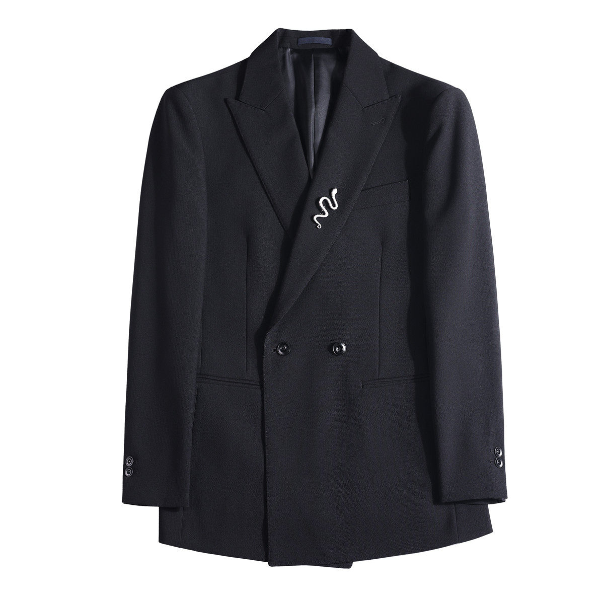TZ6179-P350高定西服套装胸前配饰配套商务休闲修身纯色西装外套,男装西服套装,电商B333