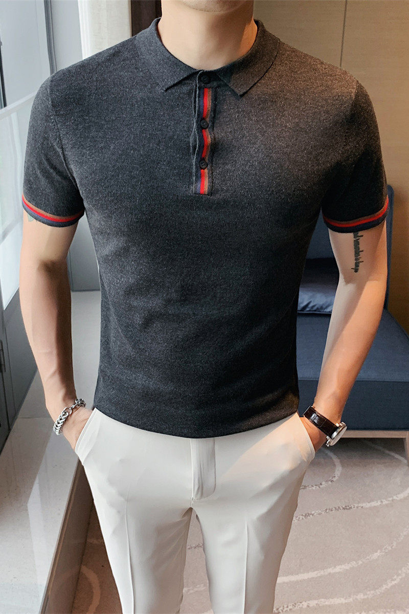 1205-P55夏季型男纯色短袖翻领潮流休闲POLO衫现货,男装T恤,电商B333