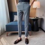 老款继续做JF11-P78-男士夏季薄款九分裤英伦休闲西裤纯色百搭小，男装西裤，电商B333