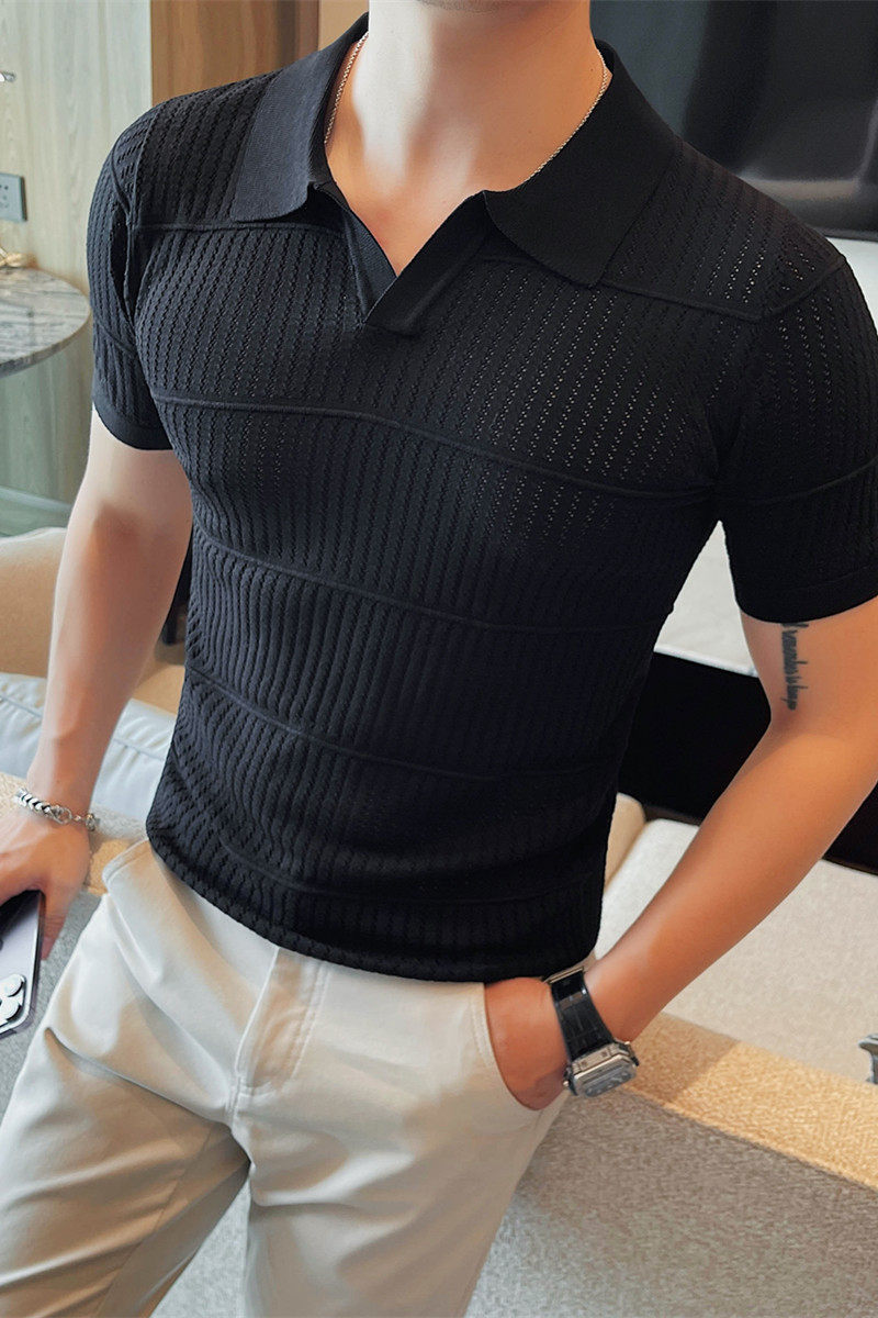 PL7706-P53短袖POLO衫男士夏季新款镂空翻领半袖T恤,男装T恤,电商B333