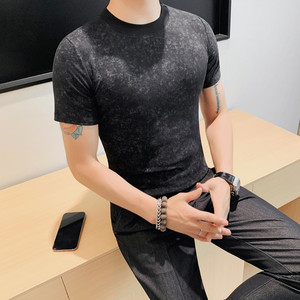 T2502-P45 短袖圆领体恤男士夏季新款修身半袖T恤打底衫图片