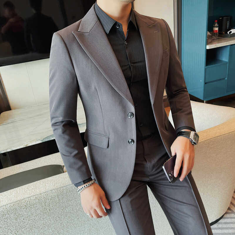 XF1058-P155男士西服韩版修身商务休闲小西装男新郎结婚礼服正装，男装西服套装，电商B333