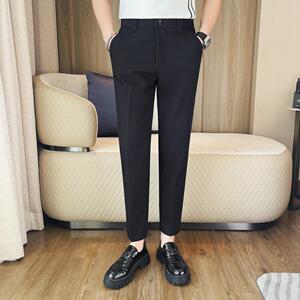 K6215-P78 休闲裤男士新款小脚裤商务正装九分西裤免烫百搭西裤图片