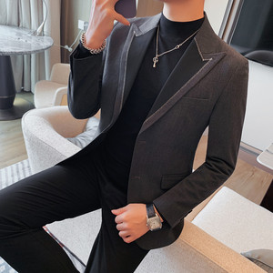 23608-P155 秋冬男士外套小西装西服上衣修身潮流休闲帅气图片