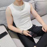7709-P3859无袖T恤男士夏季新款纯色圆领背心，男装背心/马甲，电商B333