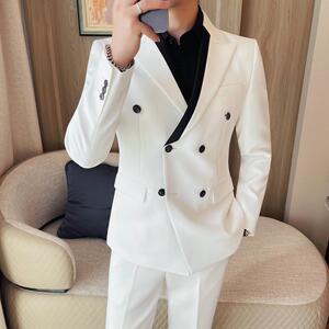 XF1069-P160 单西男士春季新款双排扣纯色百搭商务休闲婚礼礼服图片