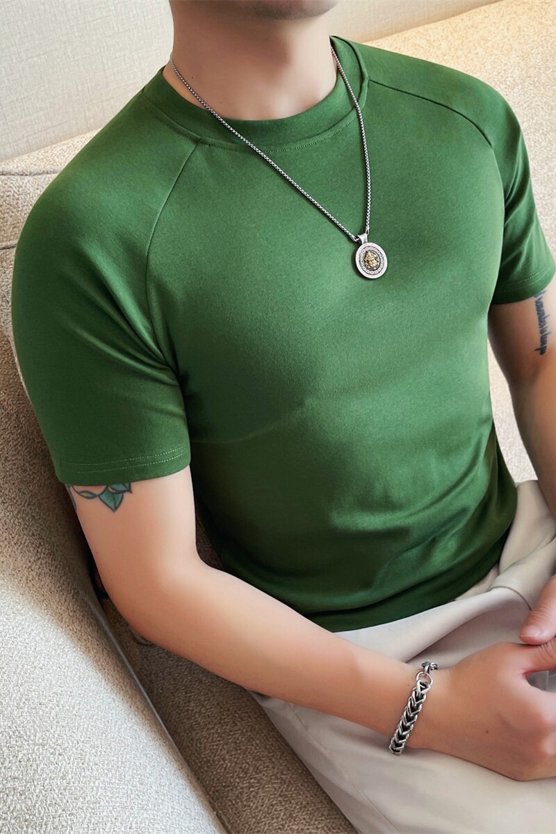 6610-P38男士圆领短袖T恤春夏新款潮流修身纯色百搭半袖体恤,男装T恤,电商B333