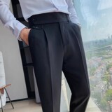 老款继续做XK03-P78男士英伦商务休闲修身纯色西裤百搭直筒裤子，男装西裤，电商B333